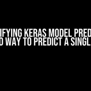 Demystifying Keras Model Predict: The Standard Way to Predict a Single Sample