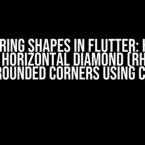 Mastering Shapes in Flutter: How to Draw a Horizontal Diamond (Rhombus) with Rounded Corners using Canvas