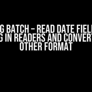 Spring Batch – Read Date Field as a String in Readers and Convert it to Other Format